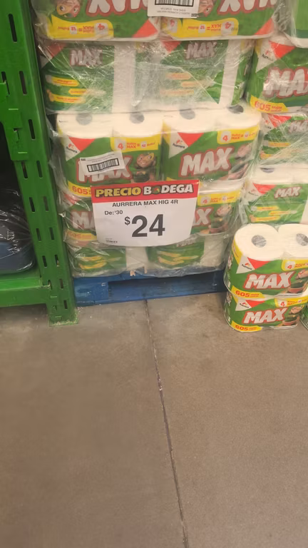 Papel higiénico aurrera 4 Rollos 605 hojas
