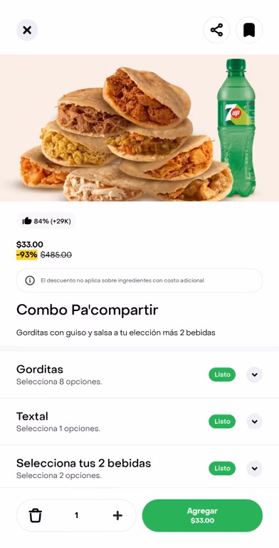 RAPPI Combo Pa'compartir