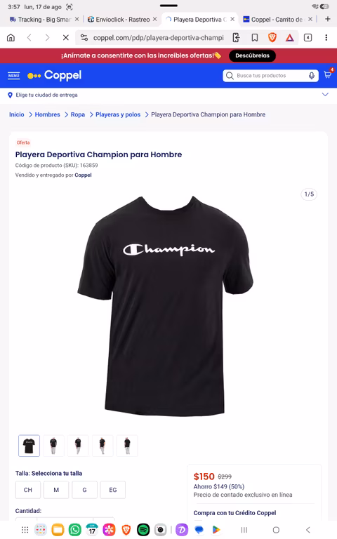 Recopilación de playeras en oferta Coppel