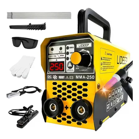 Soldadora Inversora Portatil Mma+tig Máquina 2en1 Color Amarillo