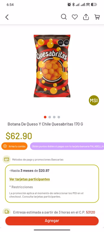 Soriana: Quesabritas 170 G x 2 = 126 + Refresco de 2L de regalo