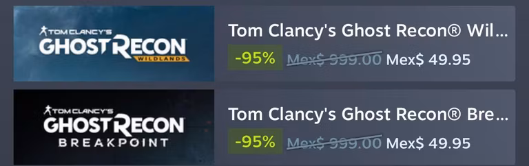 STEAM: Tom Clancy's Ghost Recon Breakpoint y Wildlands