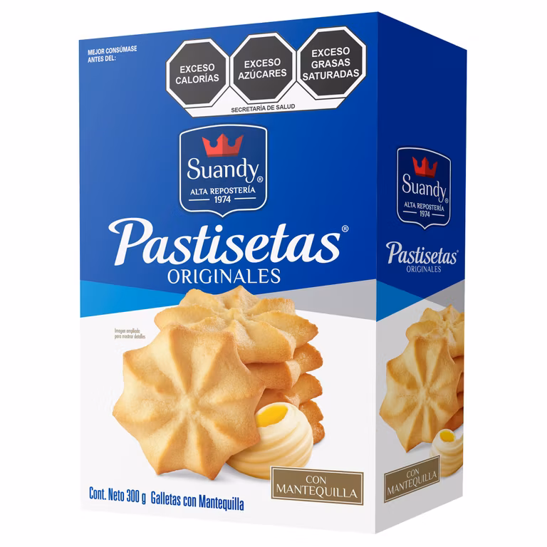 Suandy Pastisetas de Mantequilla, 40 piezas, 300g (Comprando 3 piezas, Precio c/u)
