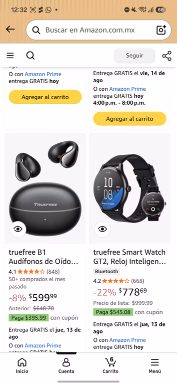 Tienda True free en Amazon con cupones en varios productos
