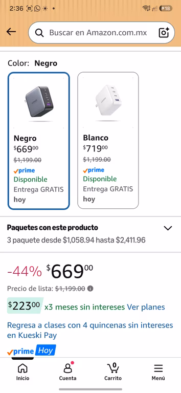 UGREEN Nexode 100W GaN – Cargador de 4 puertos (3× USB-C + 1× USB-A) | Compatible con MacBook, iPhone, Galaxy | Negro