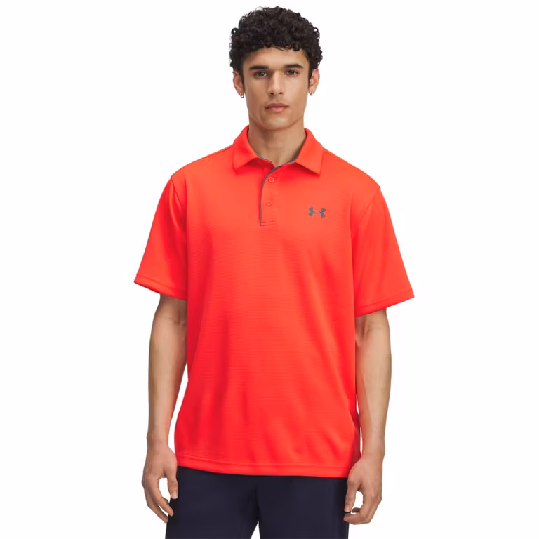 Under Armour Tech - Polo de Golf para Hombre XG ROJO