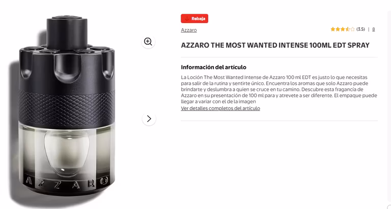 WALMART: AZZARO THE MOST WANTED INTENSE 100ML EDT