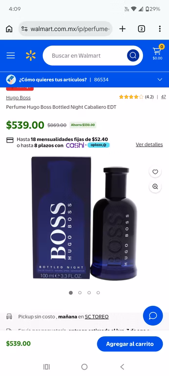 Walmart: Boss Bottled EDT