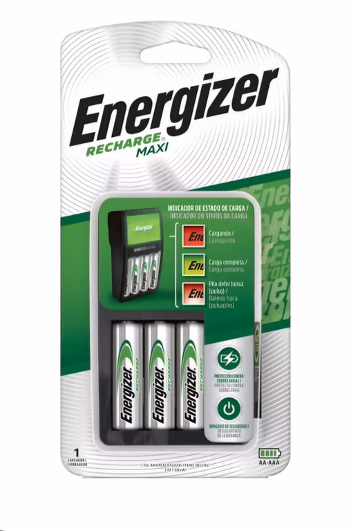 Walmart: Cargador de pilas Energizer con 4 pilas