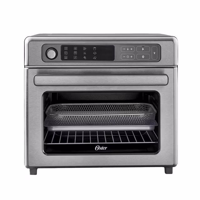 Walmart: Horno con Freidora de Aire Digital Oster Revestimiento Antiadherente Interno 22 Litros Plata