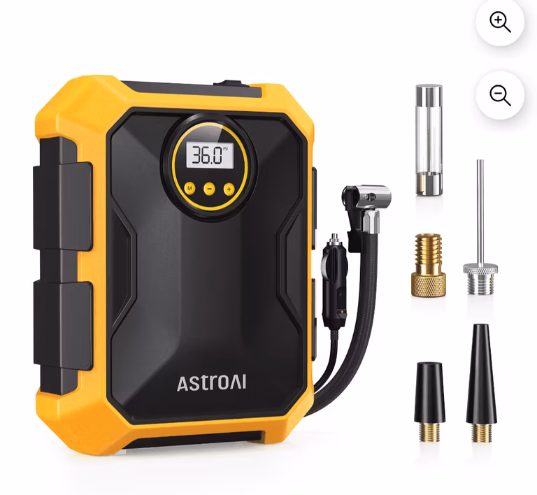 Walmart: Inflador de Neumáticos AstroAI 100 PSI Compresor de Aire Portátil Amarillo