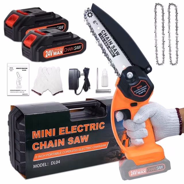 Walmart: Nexpow Mini Motosierra Inalámbrica de Una Sola Mano con 2 Baterías y 2 Cadenas