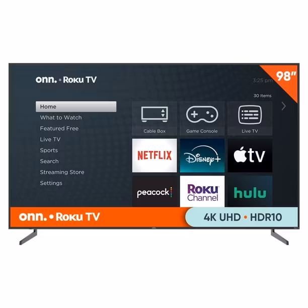 Walmart: TV onn 98 Pulgadas 4K Ultra HD Smart TV DLED ONR98J1U-MX