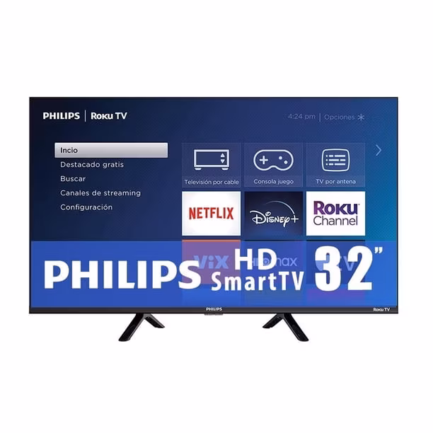 Walmart: TV Philips 32 Pulgadas HD Roku LED 32PFL6654/F8C