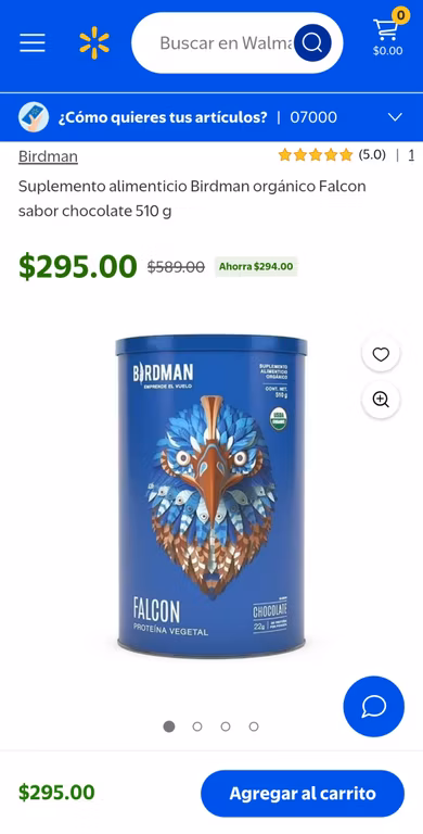 Walmart: Proteína Birdman 510g