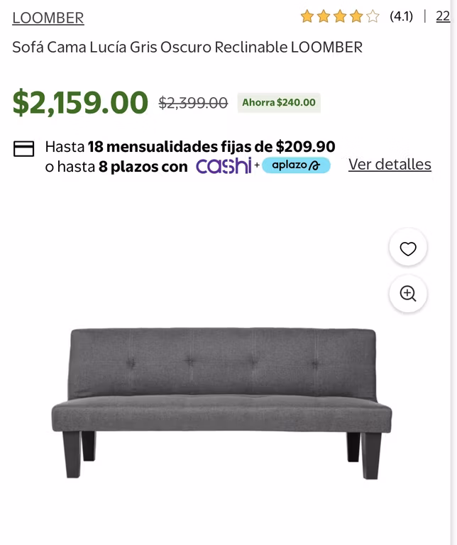 Walmart: Sofa Cama
